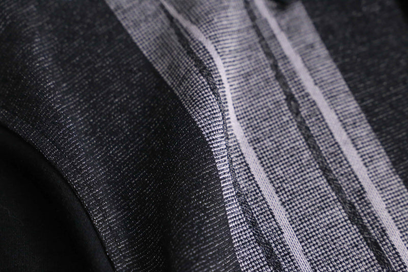 monotone stripe knit polo