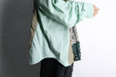 "Re:make" botanical lace docking design shirt