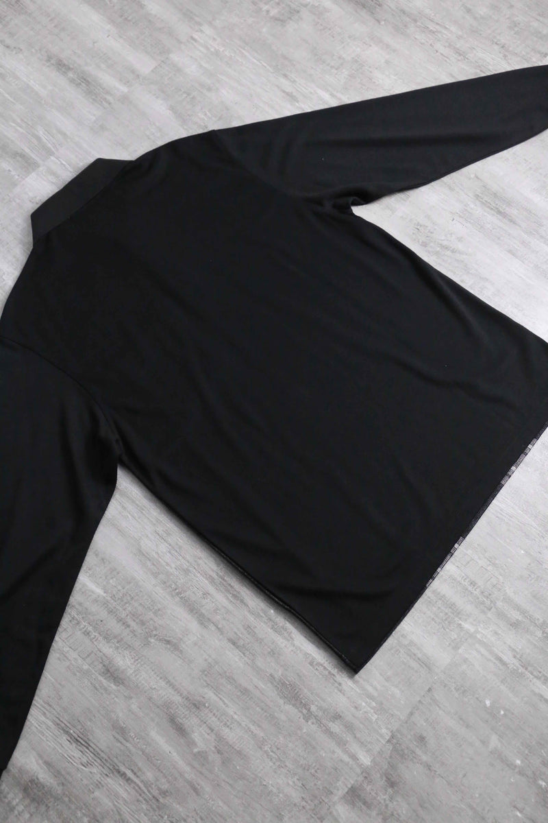 monotone stripe knit polo