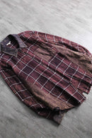 2000s uneven dyeing gauze shirt