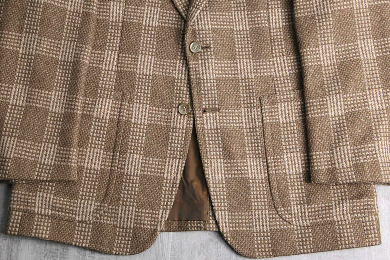 brown check 2B tailored jacket