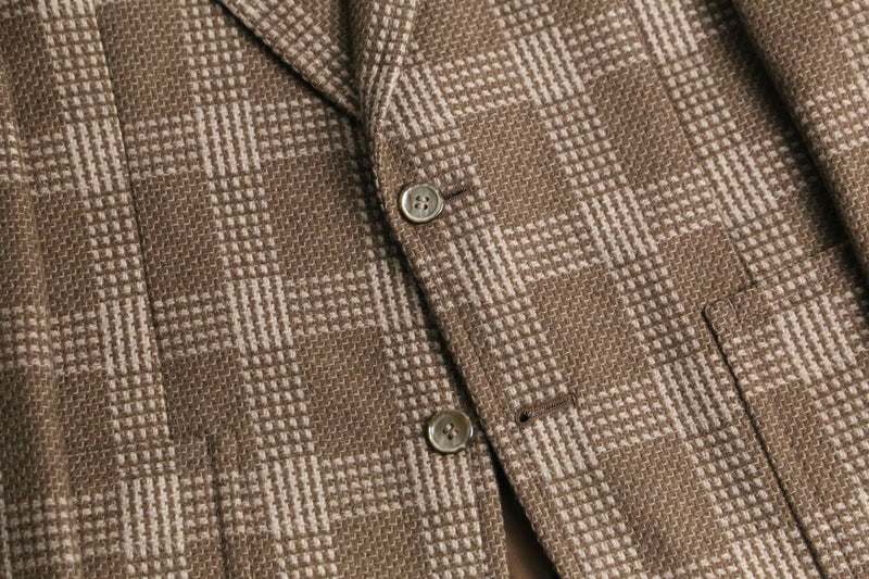 brown check 2B tailored jacket