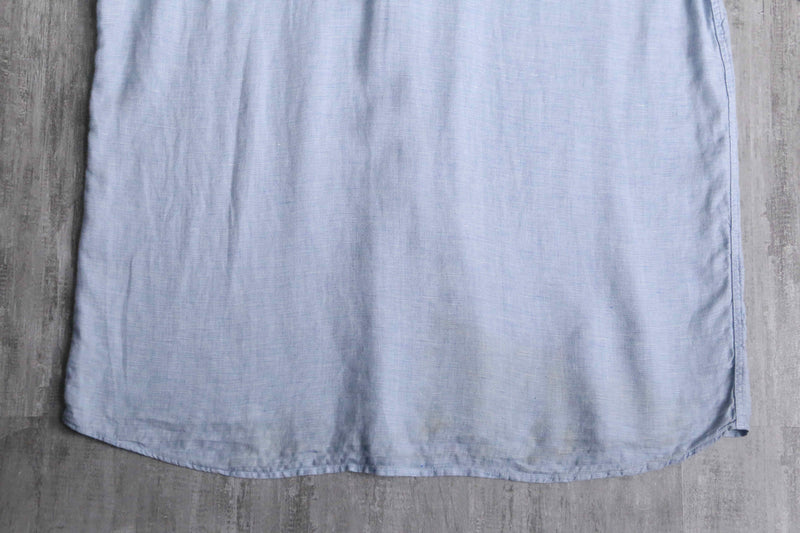 “BOSS” light blue linen S/S shirt
