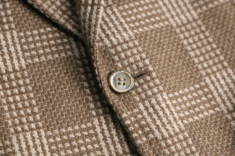 brown check 2B tailored jacket