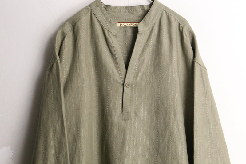 "CUBAVERA"  linen rayon pullover shirt
