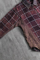 2000s uneven dyeing gauze shirt