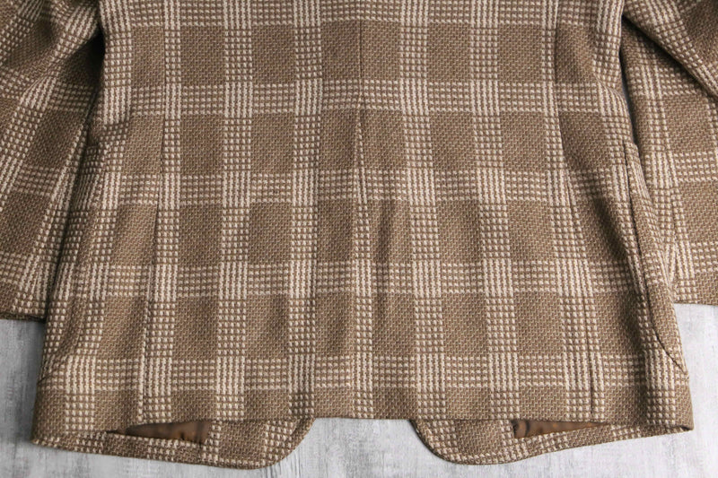 brown check 2B tailored jacket