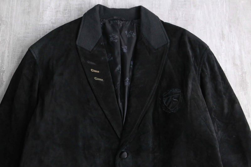 suede leather easy tailored jacket