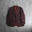 1970s double knitting jacquard tailored jacket