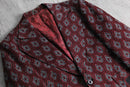 1970s double knitting jacquard tailored jacket