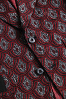 1970s double knitting jacquard tailored jacket