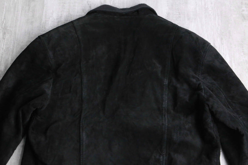 suede leather easy tailored jacket
