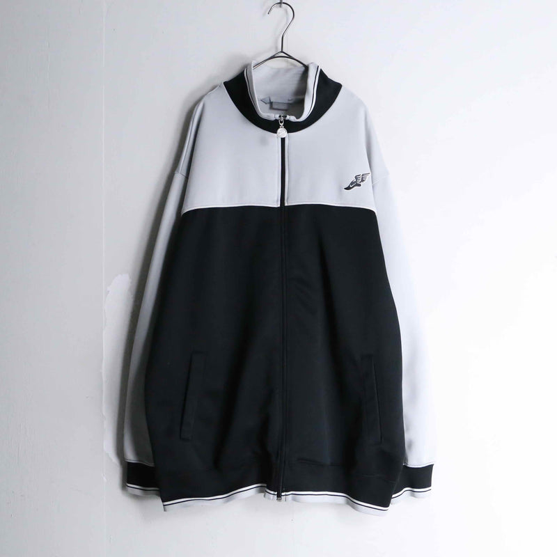 "NIKE" monotone bi-color track jacket