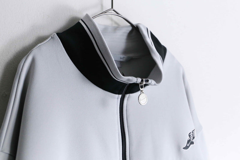 "NIKE" monotone bi-color track jacket