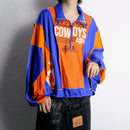 "Re:make" half zip dolman track pullover