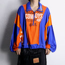 "Re:make" half zip dolman track pullover