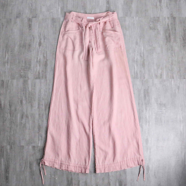 smokey pink color drawstring pants