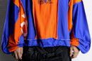"Re:make" half zip dolman track pullover