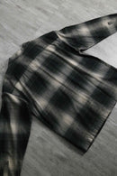 2000s PLAY BOY open collar ombre cotton nel shirt