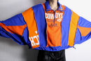 "Re:make" half zip dolman track pullover