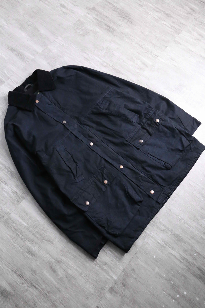 black color cotton oiled jacket