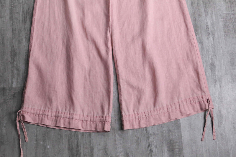 smokey pink color drawstring pants