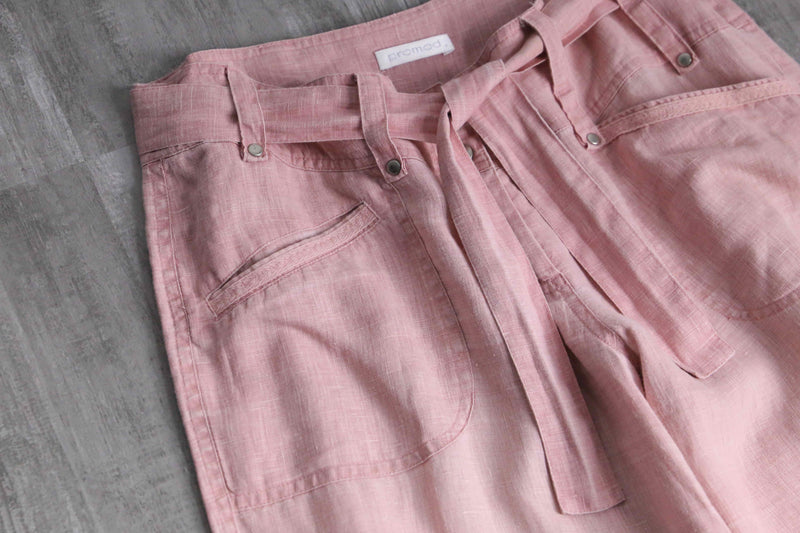 smokey pink color drawstring pants