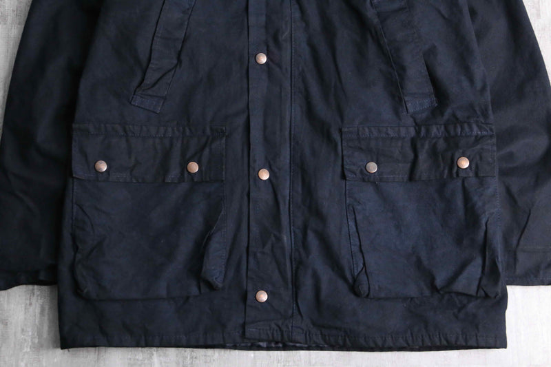 black color cotton oiled jacket
