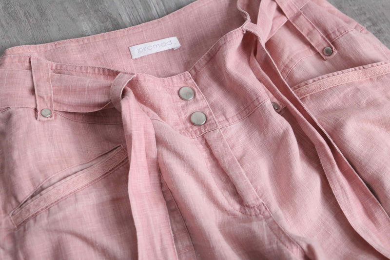 smokey pink color drawstring pants
