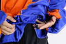 "Re:make" half zip dolman track pullover