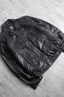 black mulch pocket leather jacket