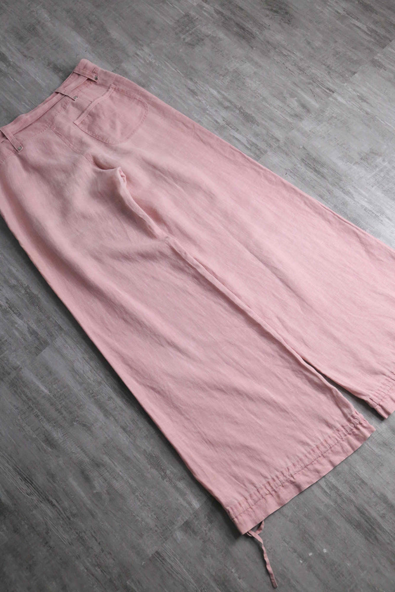 smokey pink color drawstring pants