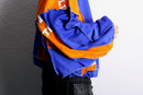 "Re:make" half zip dolman track pullover