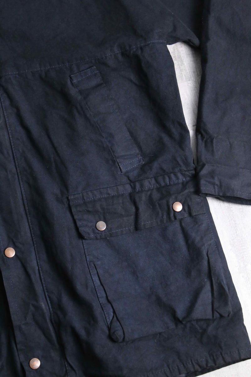 black color cotton oiled jacket