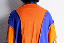 "Re:make" half zip dolman track pullover