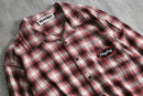 2000s PLAY BOY open collar cotton nel check shirt