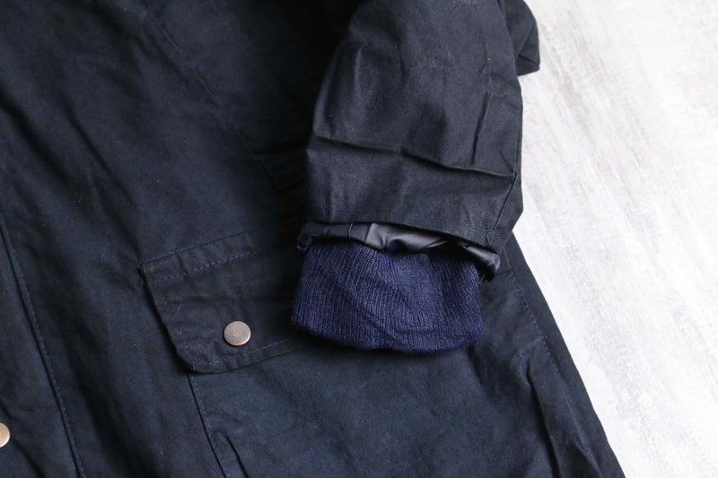 black color cotton oiled jacket