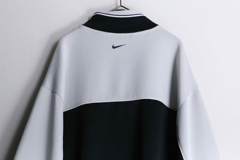 "NIKE" monotone bi-color track jacket