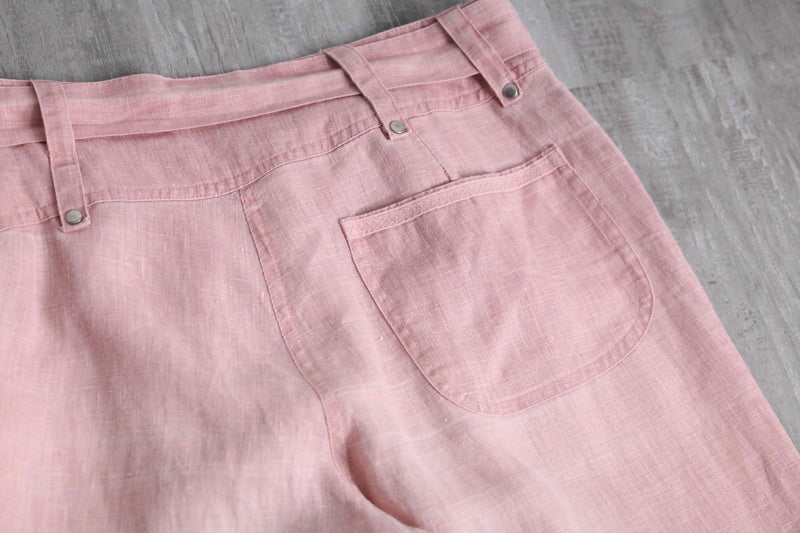 smokey pink color drawstring pants