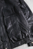 black mulch pocket leather jacket