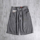 90's "SOUTHPOLE" wash gray embroidery short pants