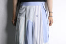 "Re:make" stripe shirt patchwork pajama pants
