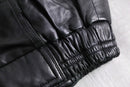 black mulch pocket leather jacket