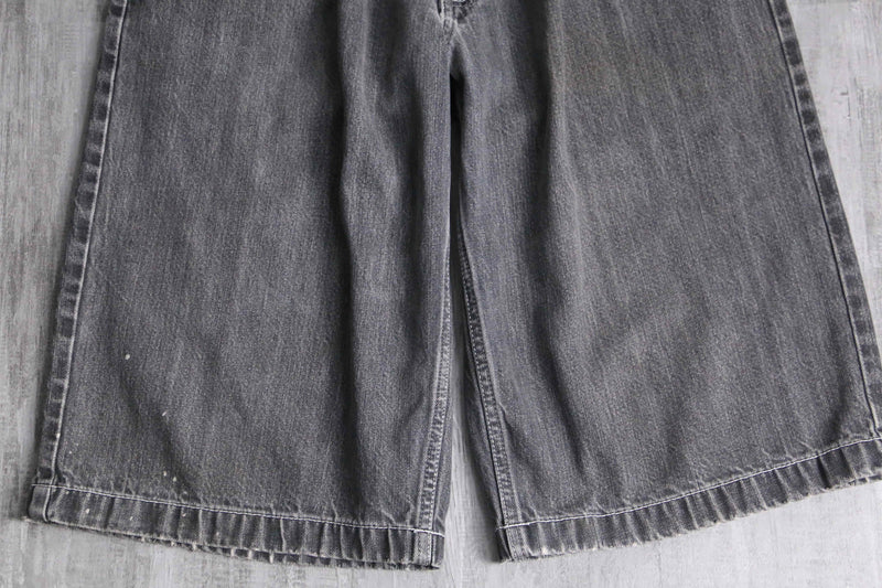 90's "SOUTHPOLE" wash gray embroidery short pants