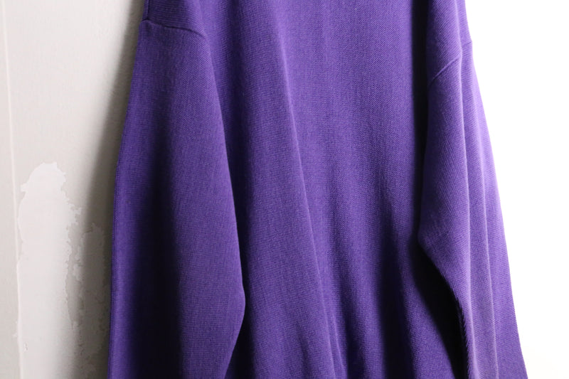 "LACOSTE" purple loose knit cardigan