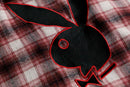 2000s PLAY BOY open collar cotton nel check shirt