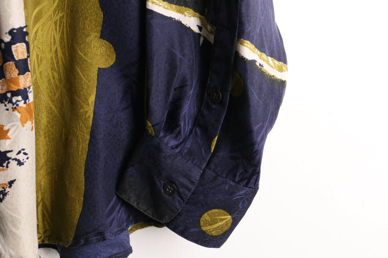 "GOOUCH" moonlit night design loose silk shirt