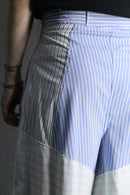 "Re:make" stripe shirt patchwork pajama pants