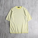 lemon yellow fine knit tee