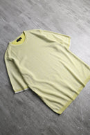lemon yellow fine knit tee